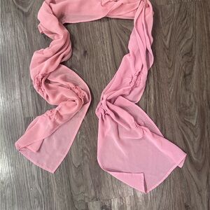 Elegant Pink Chiffon Scarf